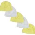 Yellow & White Baby Caps (Pack of 5) - Image 2