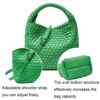 PU Leather Hand-woven Handbag 2 in 1 Single-shoulder Messenger - Image 5
